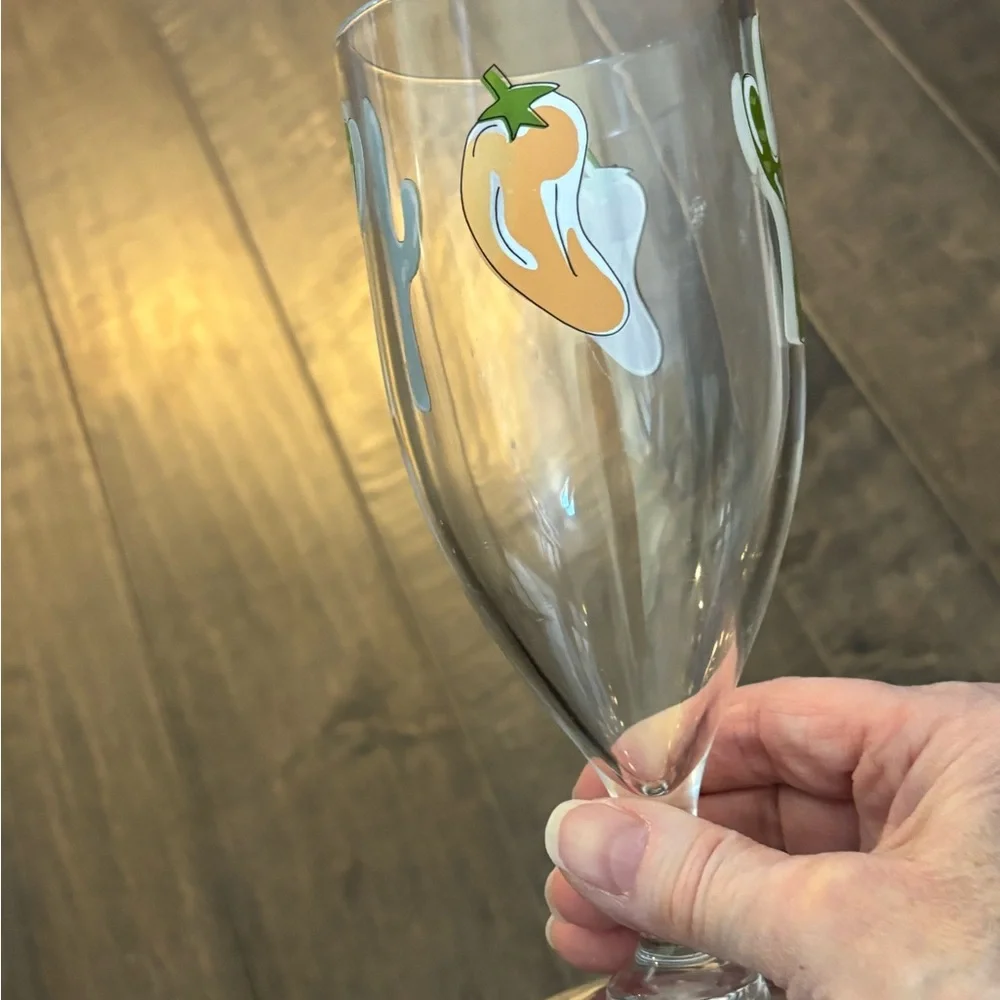 4 festive plastic wine glasses for Cinco de Mayo